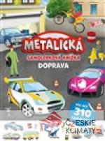 Metalická samolepková knížka Doprava - książka