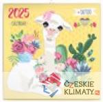 Poznámkový kalendář Šťastné lamy 2025 - audiobook - książka